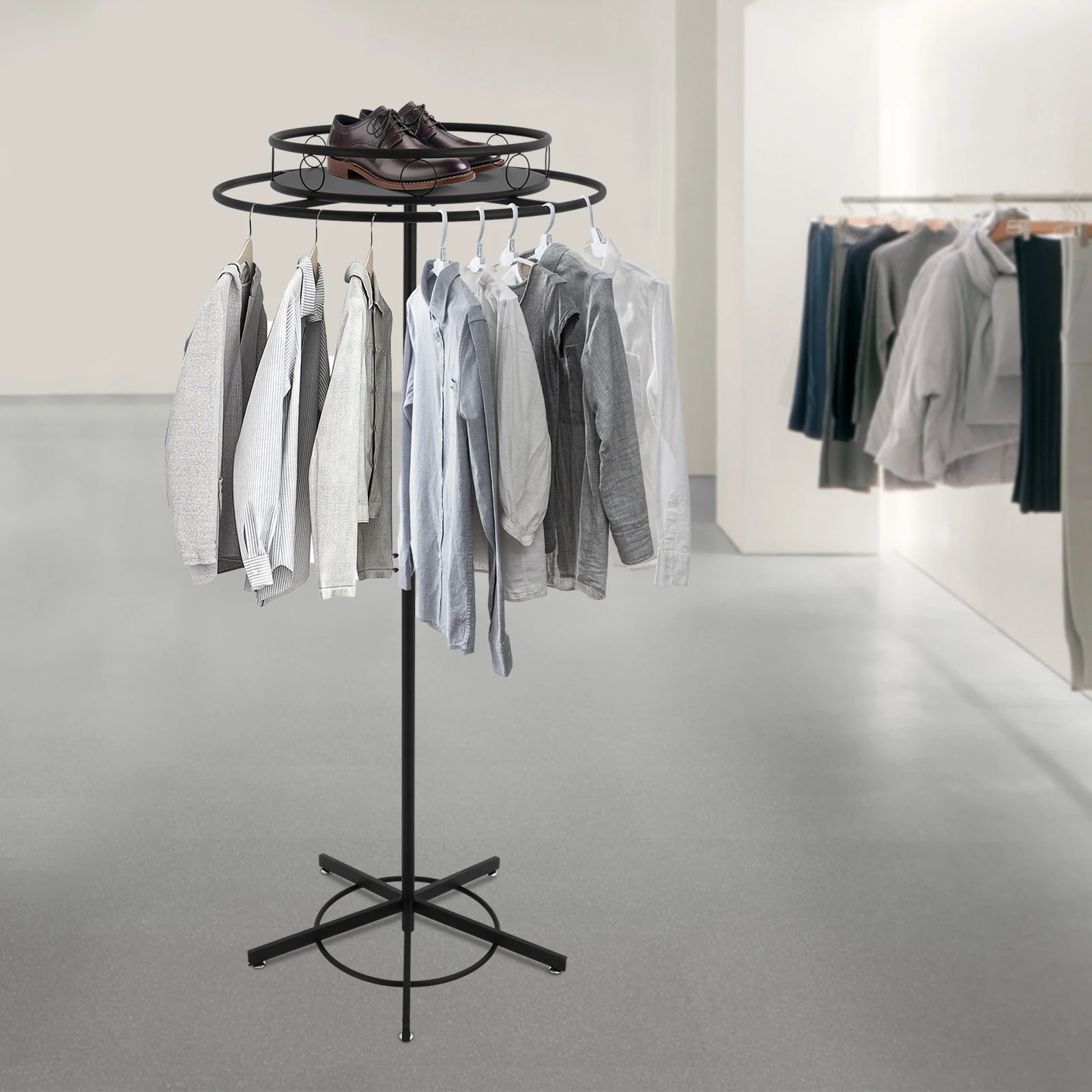 62.2in Adjustable Rotatable Round Garment Rack Multifunctional Round Clothing Rack Shopping Malls Children's Clothing Stores
62.2in Adjustable Rotatable Round Garment Rack Multifunctional Round Clothing Rack Shopping Malls Children's Clothing Stores