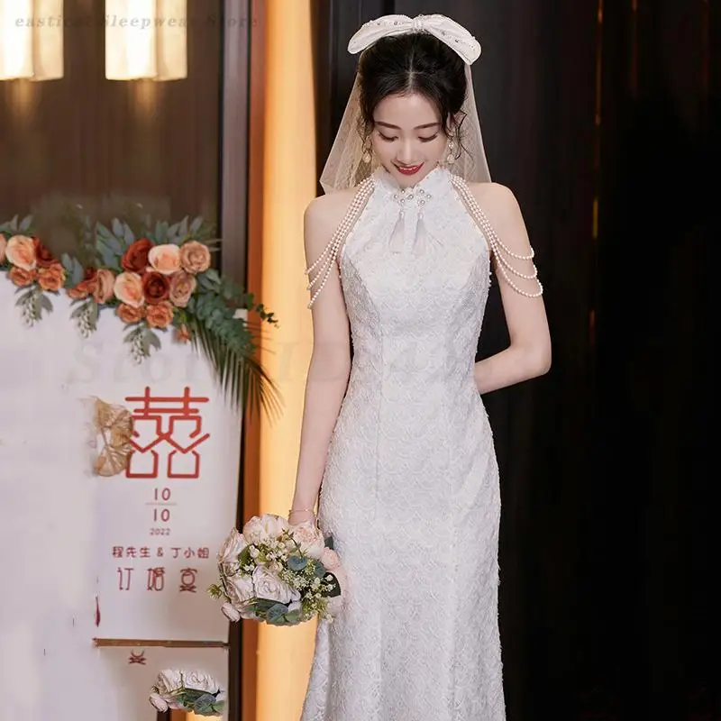 Сексуальное тонкое платье русалки Cheongsam с открытыми плечами для выпускного вечера Qipao, женское темпераментное вечернее платье невесты, большой размер 4XL, одежда для тостов
Сексуальное тонкое платье русалки Cheongsam с открытыми плечами для выпускного вечера Qipao, женское темпераментное вечернее платье невесты, большой размер 4XL, одежда для тостов