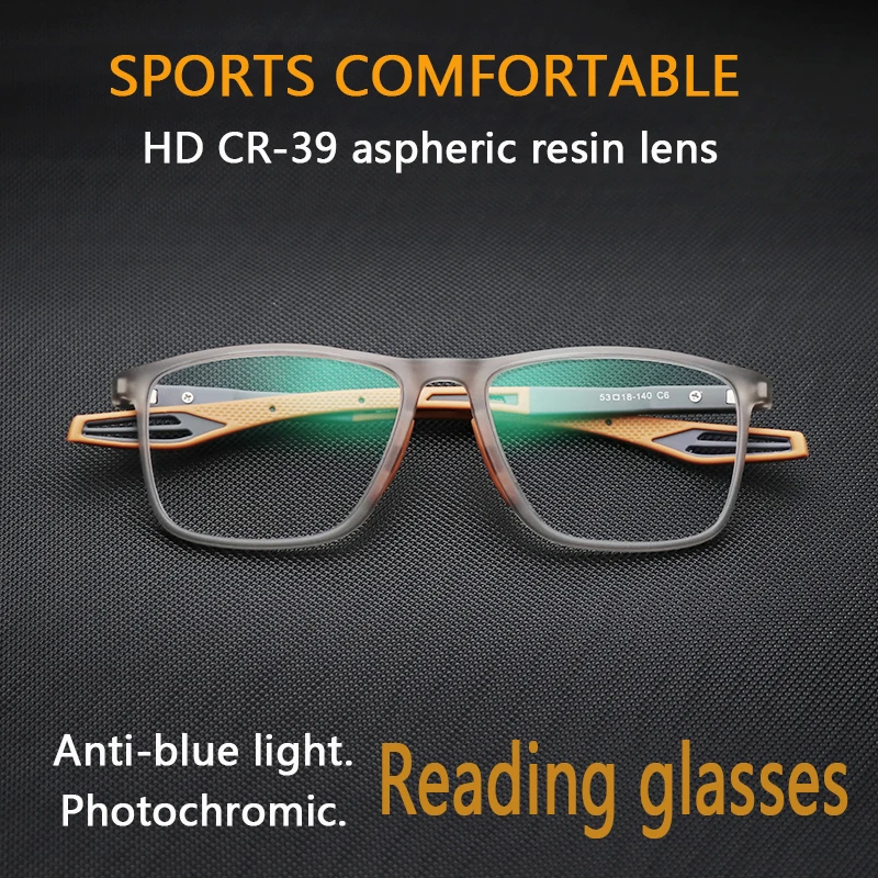 Sport Ultralight TR90 Photochromic Reading Glasses for Men Anti Blue Light Presbyopia Eyeglasses Resin Lens+0.5 0.75 1.75 2.5
Sport Ultralight TR90 Photochromic Reading Glasses for Men Anti Blue Light Presbyopia Eyeglasses Resin Lens+0.5 0.75 1.75 2.5
