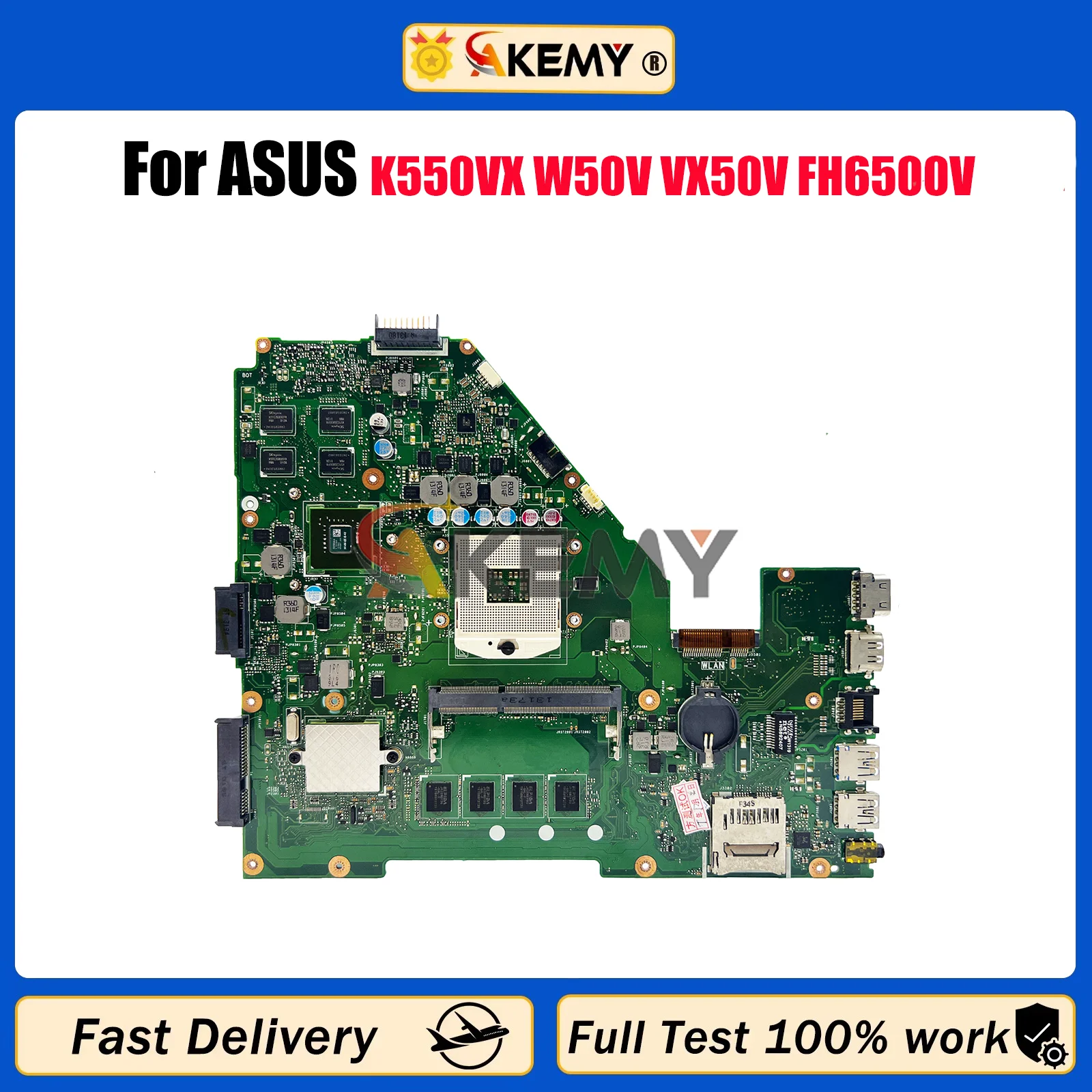 X550VC Laptop Motherboard For ASUS VivoBook X550V K550VX W50V VX50V FH6500V FH5900 X550VX X550VXK Notebook Mainboard 100% tests
X550VC Laptop Motherboard For ASUS VivoBook X550V K550VX W50V VX50V FH6500V FH5900 X550VX X550VXK Notebook Mainboard 100% tests