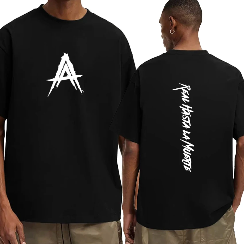 Rapper Anuel AA Real Hasta La Muerte T-shirt Double Sided Printed Tee shirt Street Hip Hop Men Women Oversized t-shirts Unisex
Rapper Anuel AA Real Hasta La Muerte T-shirt Double Sided Printed Tee shirt Street Hip Hop Men Women Oversized t-shirts Unisex