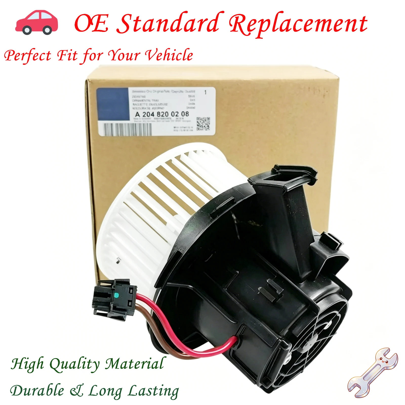 Blower Motor OEM A2048200208 HVAC Fan Air Conditioning Blower for Mercedes-Benz C-Class W204 W212 C180 C280 E200 E350 GLK350
Blower Motor OEM A2048200208 HVAC Fan Air Conditioning Blower for Mercedes-Benz C-Class W204 W212 C180 C280 E200 E350 GLK350