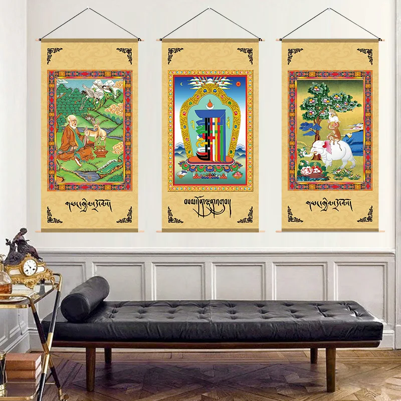 Tibetan Style Ethnic Wall Hanging Tapestry Scroll Painting Wall Art Cloth Living Room Bedroom Decor Aesthetic Psychedelic Poster
Tibetan Style Ethnic Wall Hanging Tapestry Scroll Painting Wall Art Cloth Living Room Bedroom Decor Aesthetic Psychedelic Poster