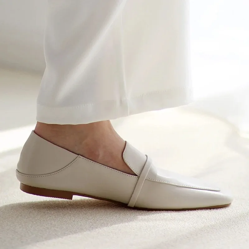 Cow Leather Square Toe Women Flats Casual Loafers Women Shoe Without Heel 2026 New Spring Autumn Mules Woman Simple White Shoes
Cow Leather Square Toe Women Flats Casual Loafers Women Shoe Without Heel 2026 New Spring Autumn Mules Woman Simple White Shoes
