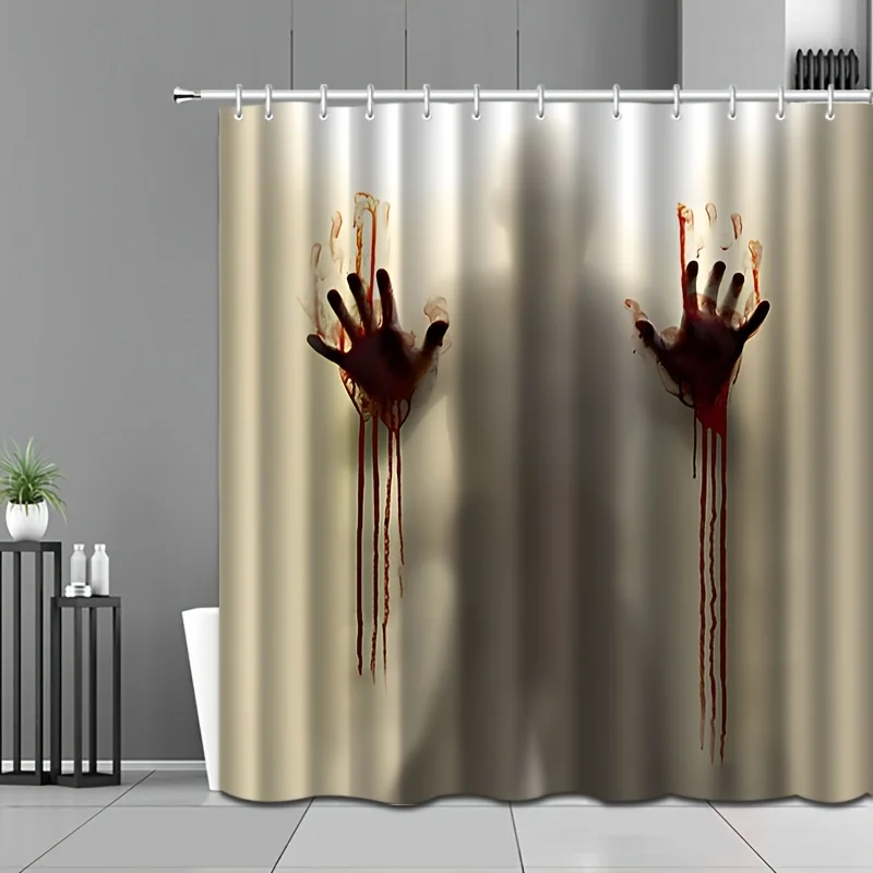 Horror Bloody Hands Digital Print Shower Curtain Waterproof Bathroom Decor Curtain for Home Decoration
Horror Bloody Hands Digital Print Shower Curtain Waterproof Bathroom Decor Curtain for Home Decoration