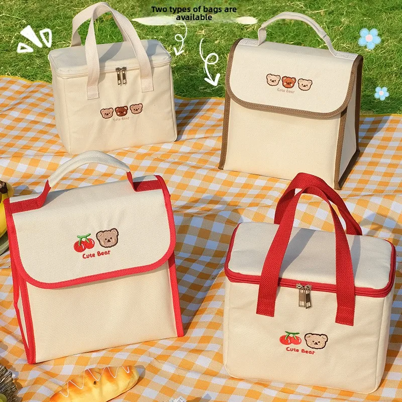 Cute Bear Lunch Bag Girls Insulated Canvas Cooler Handbag Aluminium Foil Thermal Food Box Family School Picnic Dinner Container
Cute Bear Lunch Bag Girls Insulated Canvas Cooler Handbag Aluminium Foil Thermal Food Box Family School Picnic Dinner Container