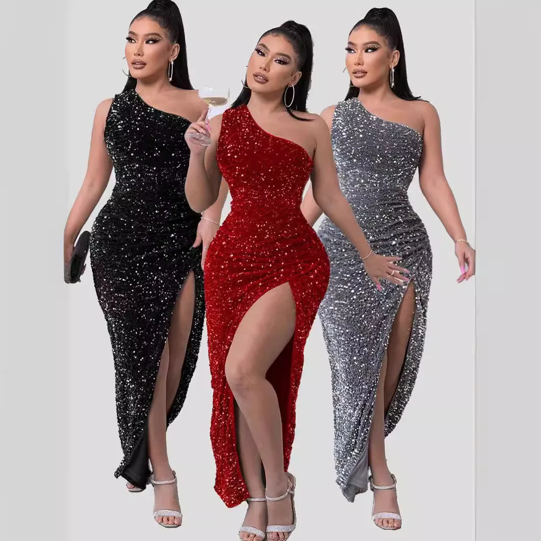 2026 New Summer Sequin Sleeveless Dress Women Side Slit Ankle Length Bodycon Beaded Party Evening Gown Long Dress
2026 New Summer Sequin Sleeveless Dress Women Side Slit Ankle Length Bodycon Beaded Party Evening Gown Long Dress
