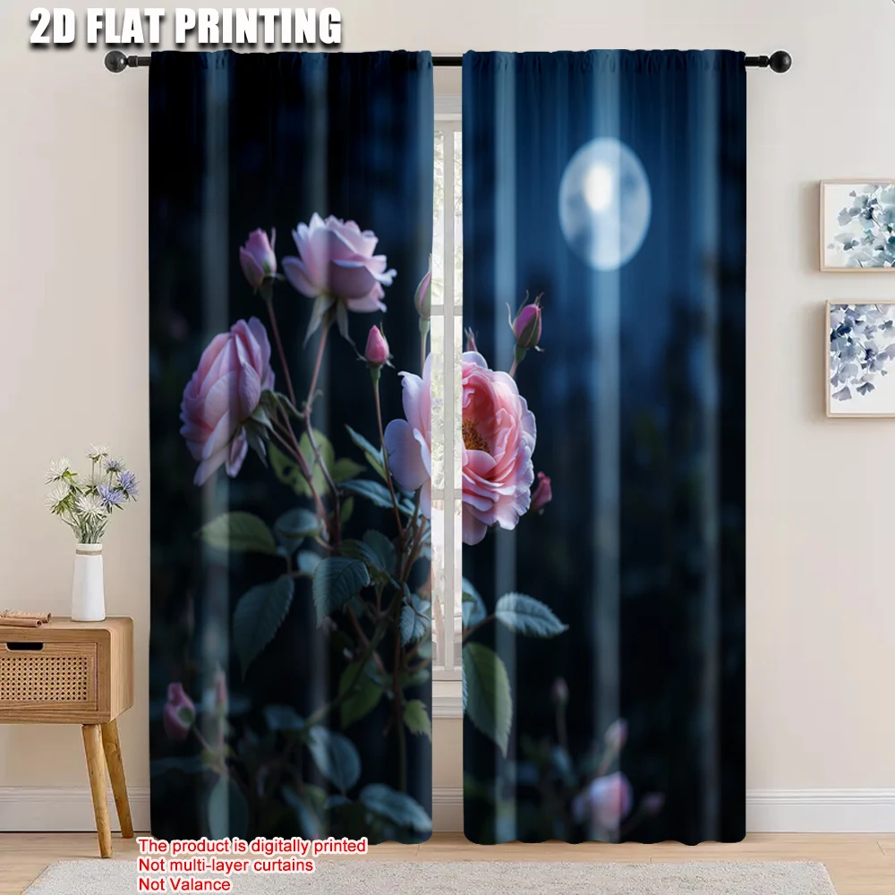 2pcs, 2D flat printing Scene Curtains Roses Moon 100% Polyester,Without Electricity Holiday Decorations Suitable for Daily home
2pcs, 2D flat printing Scene Curtains Roses Moon 100% Polyester,Without Electricity Holiday Decorations Suitable for Daily home