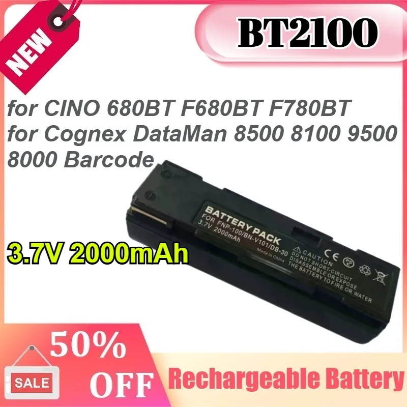 BT2100 3.7V 2000mAh for CINO 680BT F680BT F780BT for Cognex DataMan 8500 8100 9500 8000 Barcode Scanner Battery
BT2100 3.7V 2000mAh for CINO 680BT F680BT F780BT for Cognex DataMan 8500 8100 9500 8000 Barcode Scanner Battery