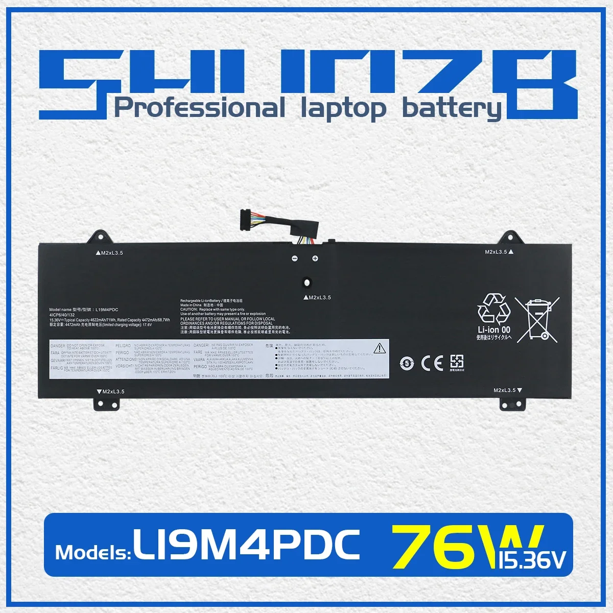 Аккумулятор SHUOZB L19M4PDC для ноутбука Lenovo Ideapad Yoga 7-14ITL5 7-15ITL5 Series L19C4PDC L19L4PDC 5B10Z26482 5B10Z26479 15,36 V
Аккумулятор SHUOZB L19M4PDC для ноутбука Lenovo Ideapad Yoga 7-14ITL5 7-15ITL5 Series L19C4PDC L19L4PDC 5B10Z26482 5B10Z26479 15,36 V