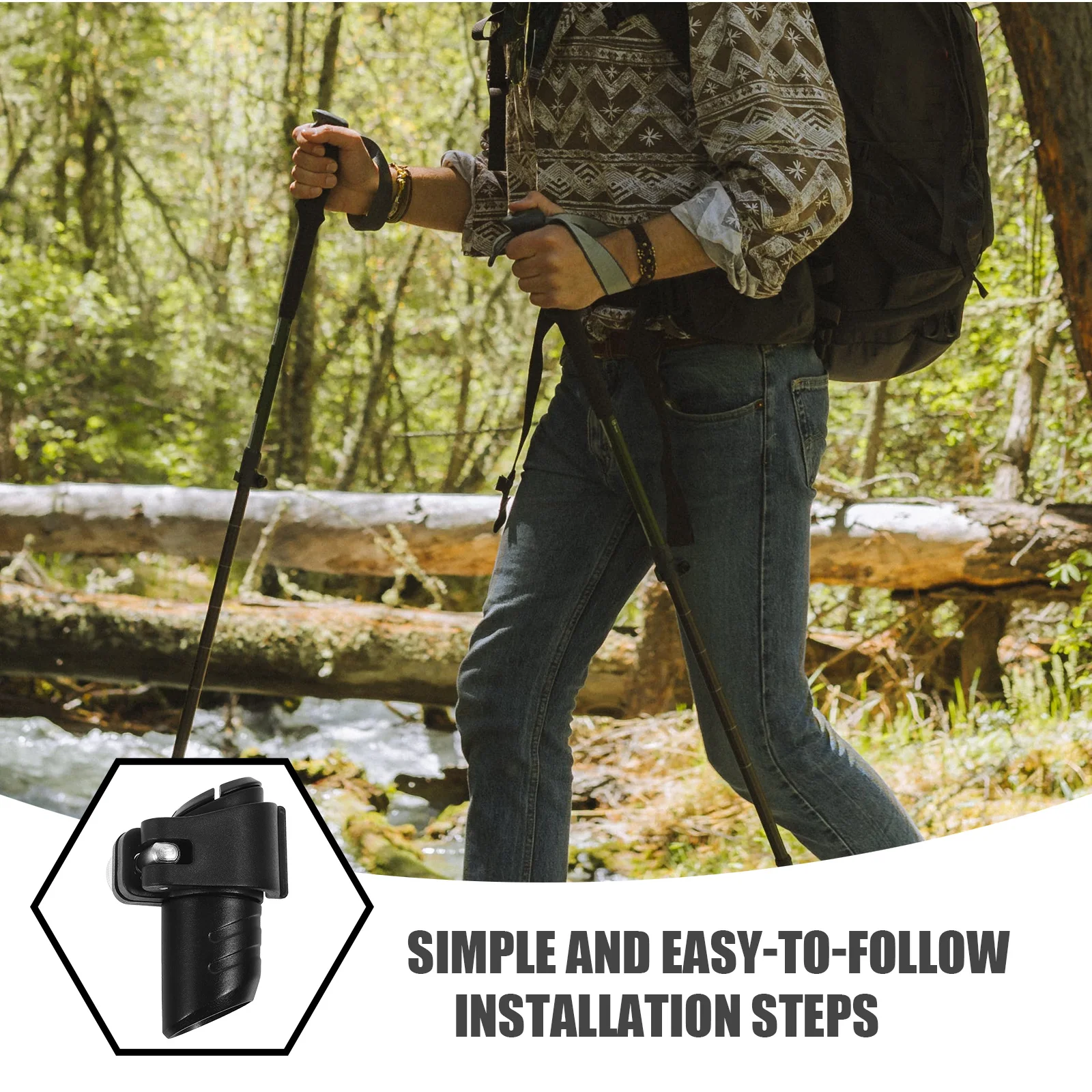 External Lock For Trekking Poles Wide Compatibility Easy Installation Non-Slip Grip Hiking Walking Stick Fastener Clip
External Lock For Trekking Poles Wide Compatibility Easy Installation Non-Slip Grip Hiking Walking Stick Fastener Clip