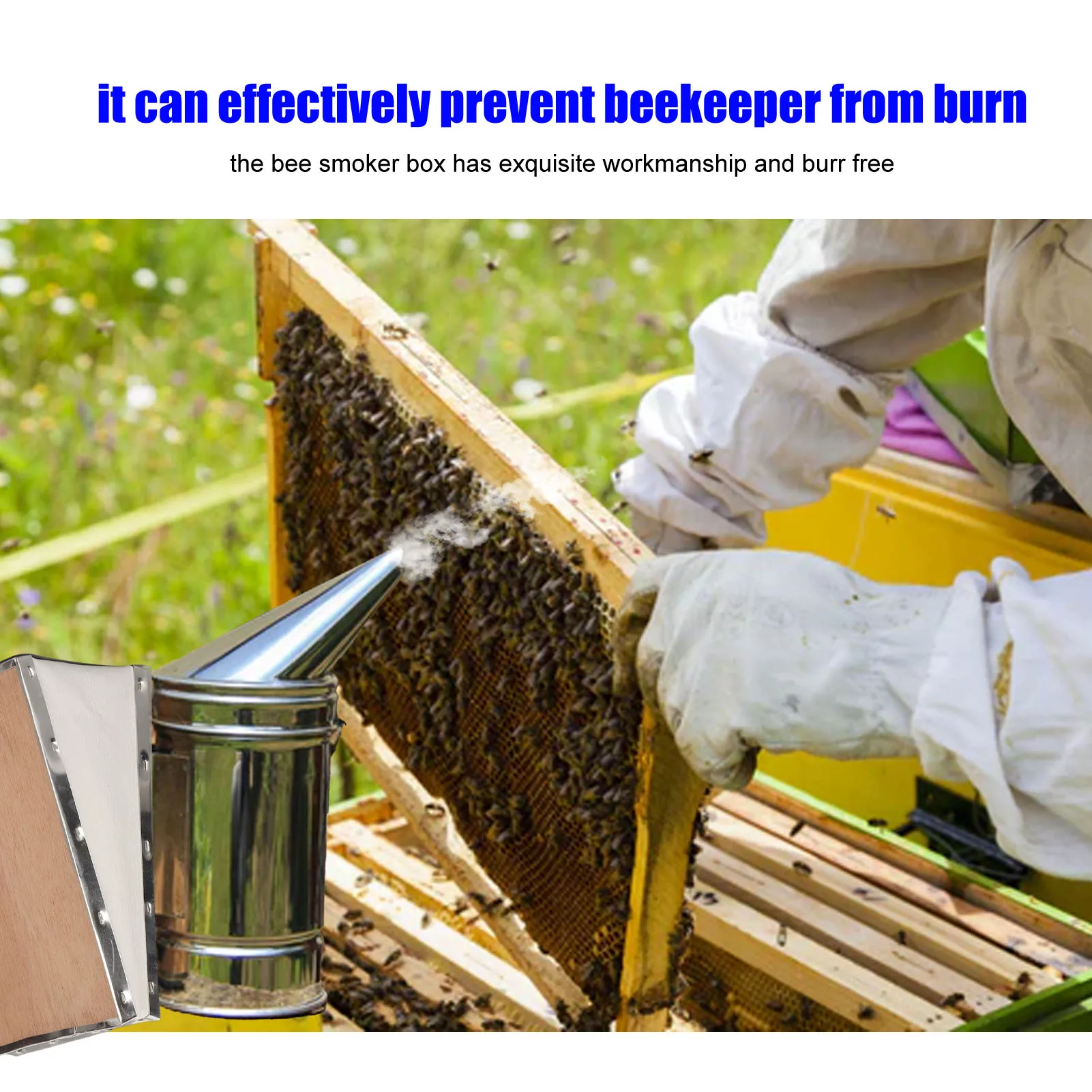 Bee Smoker Bellow PVC Leather Plywood Box Beekeeping Equipment Replacement with Clip for Beehive Manual Bee Smoker Accessories
Bee Smoker Bellow PVC Leather Plywood Box Beekeeping Equipment Replacement with Clip for Beehive Manual Bee Smoker Accessories