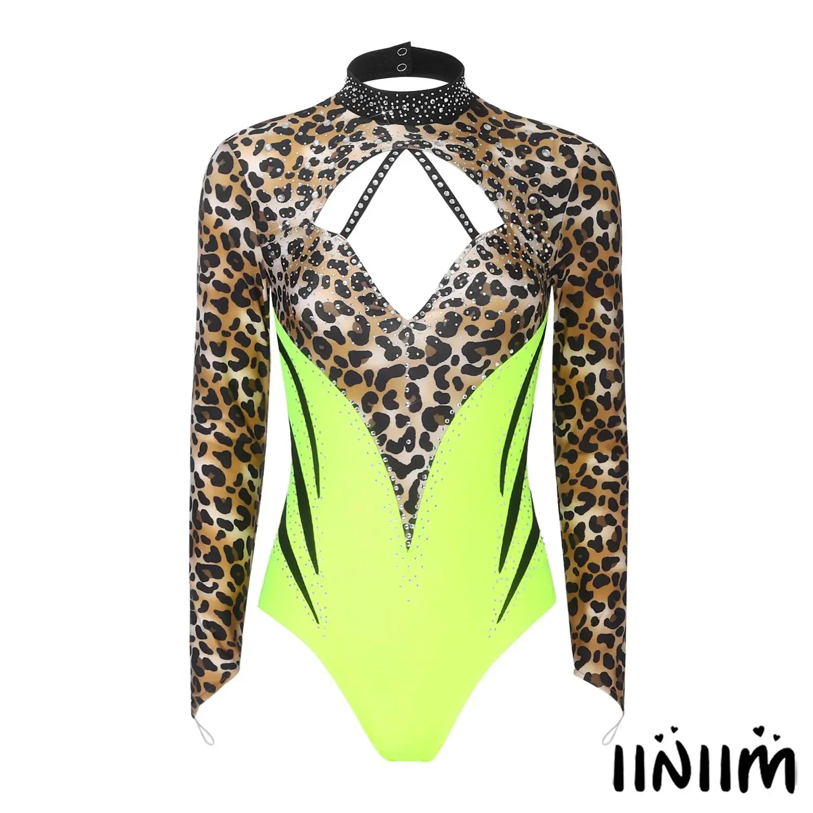 WomensSparkly Rhinestone Ballet Latin Dance Leotard Strappy Backless Long Sleeve Button Crotch Gymnastics Bodysuit Jumpsuit
WomensSparkly Rhinestone Ballet Latin Dance Leotard Strappy Backless Long Sleeve Button Crotch Gymnastics Bodysuit Jumpsuit