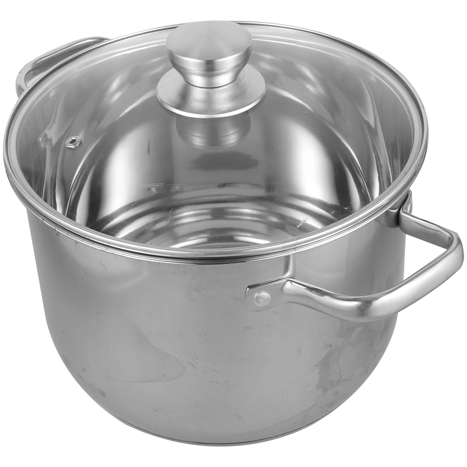 High Soup Pot Steamer Stock Cookware Silver Induction Utensils Riveted Handle Tempered Glass Lid Energy Saving Multi-Function
High Soup Pot Steamer Stock Cookware Silver Induction Utensils Riveted Handle Tempered Glass Lid Energy Saving Multi-Function