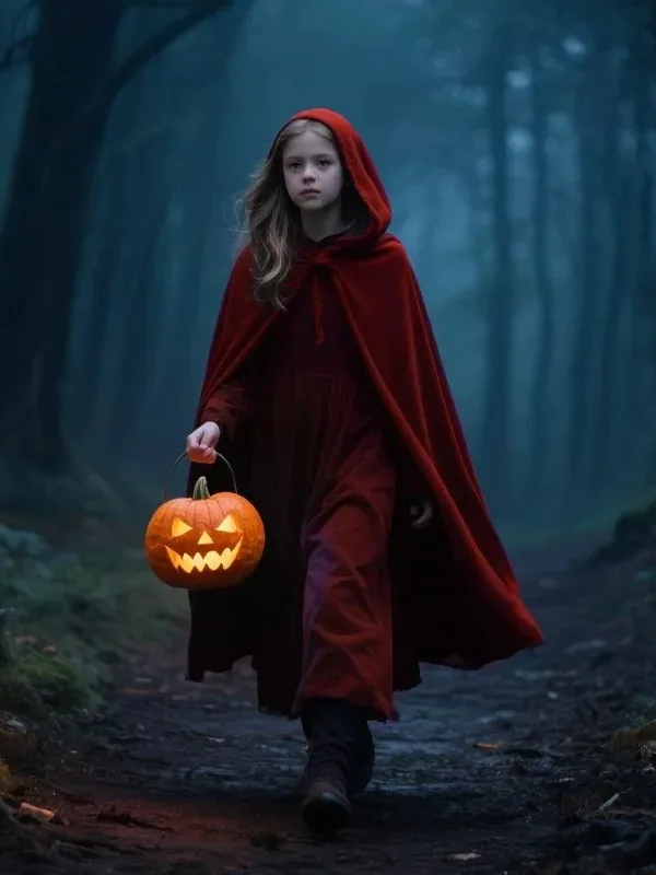 Thickened Velvet Short Halloween Cloak Role-playing Cosplay Witch Red Children's Robe Festive Season Women's Traditional Costume
Thickened Velvet Short Halloween Cloak Role-playing Cosplay Witch Red Children's Robe Festive Season Women's Traditional Costume