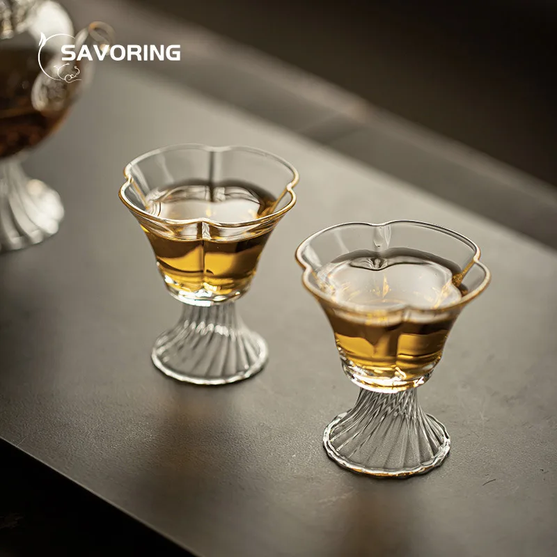 Pure Handmade Petal Cups Heat Resistant Glass Wine Tea Cup Green Drinking for Tea Glass High-Foot Cups Bowl Beautiful Tea Maker
Pure Handmade Petal Cups Heat Resistant Glass Wine Tea Cup Green Drinking for Tea Glass High-Foot Cups Bowl Beautiful Tea Maker
