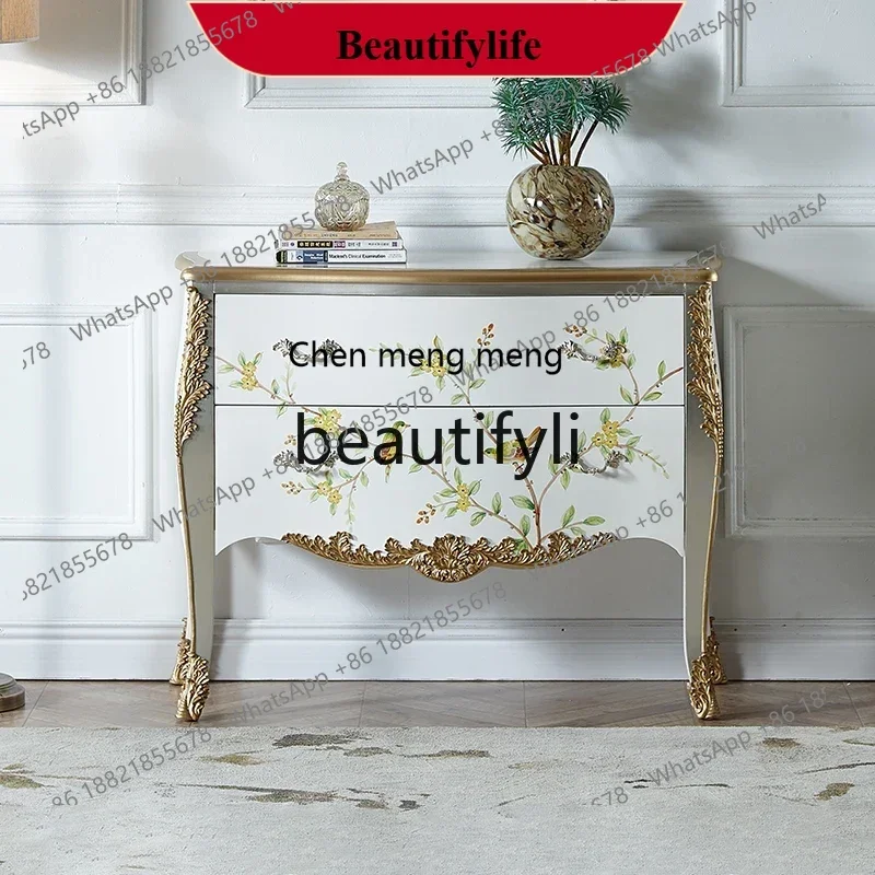 D178 American country chest bedroom hand-painted decorative cabinet living room entrance all solid wood locker
D178 American country chest bedroom hand-painted decorative cabinet living room entrance all solid wood locker