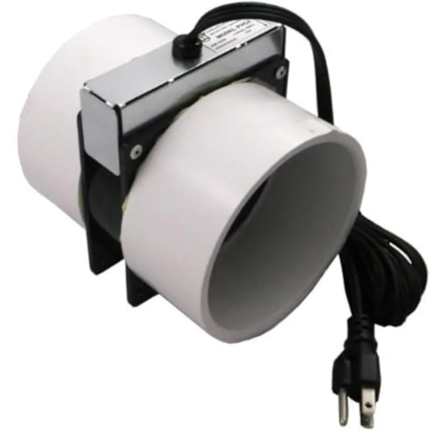 Radon mitigation ventilation fan for basement applications, PVC material, gray color, ultra-low power consumption and 4 in. PVC
Radon mitigation ventilation fan for basement applications, PVC material, gray color, ultra-low power consumption and 4 in. PVC