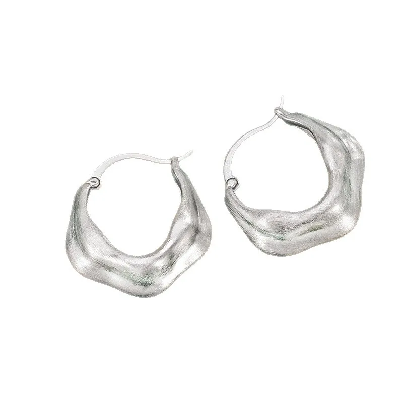 PANJBJ 925 Sterling Silver Earrings For Women Frosted Irregular HipHop Punk Exaggeration Jewelry Party Gift Accessories Dropship
PANJBJ 925 Sterling Silver Earrings For Women Frosted Irregular HipHop Punk Exaggeration Jewelry Party Gift Accessories Dropship