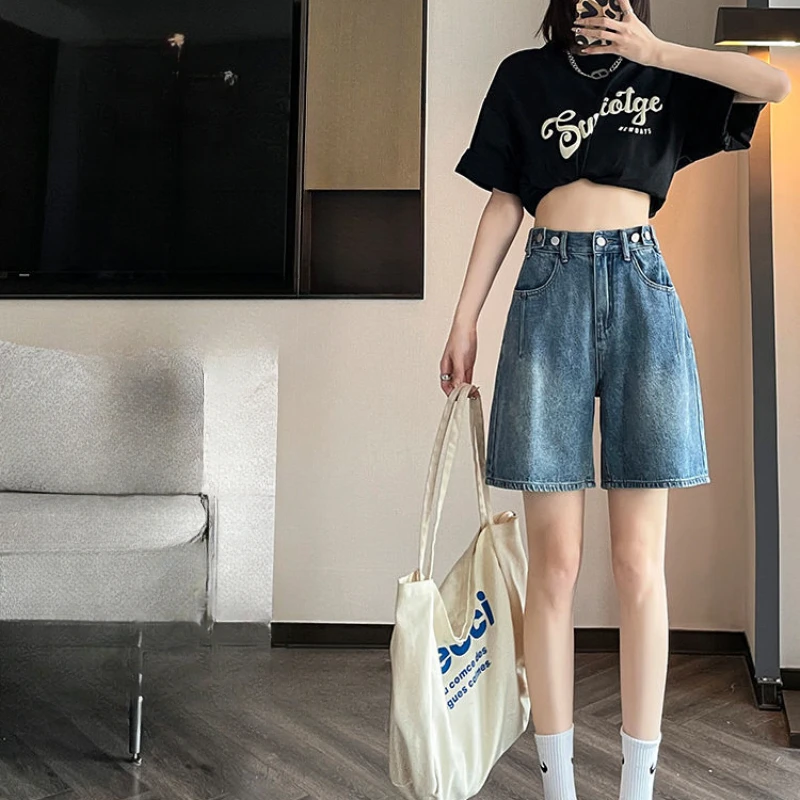 Female Oversize High Waist Denim Shorts Women Summer Loose Wide Leg Short Pants Jeans Ladies Style A Line Shorts Streetwear Q490
Female Oversize High Waist Denim Shorts Women Summer Loose Wide Leg Short Pants Jeans Ladies Style A Line Shorts Streetwear Q490