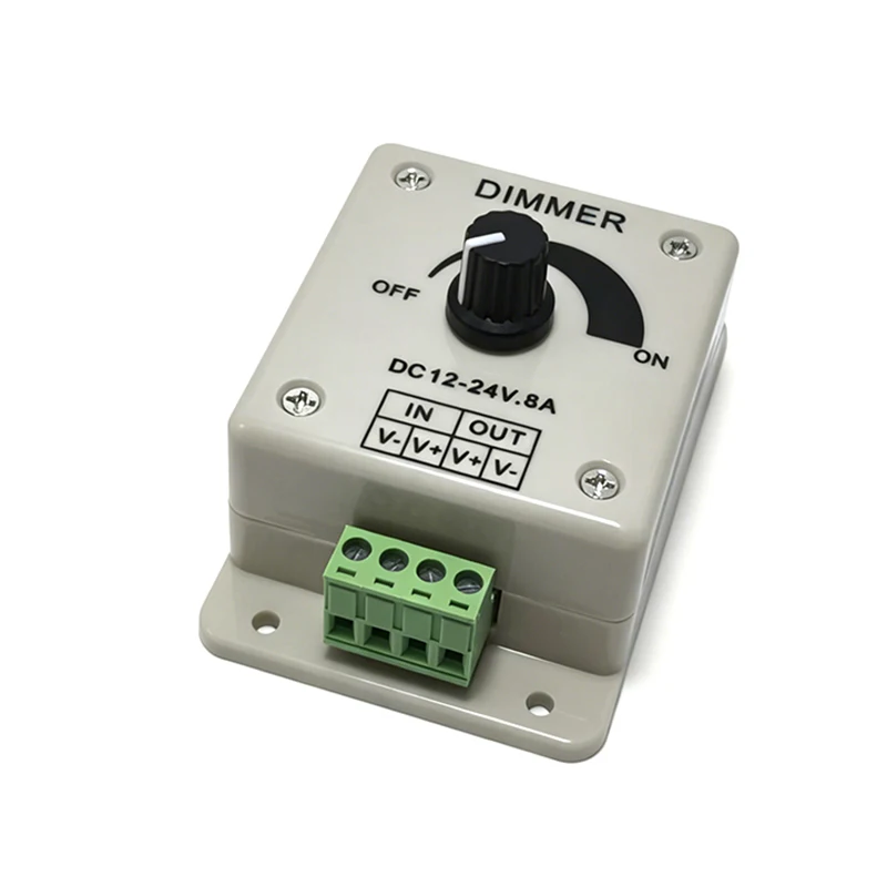 DC 12V 8A/30A LED Light Protect Strip Dimmer Adjustable Brightness Controller
DC 12V 8A/30A LED Light Protect Strip Dimmer Adjustable Brightness Controller