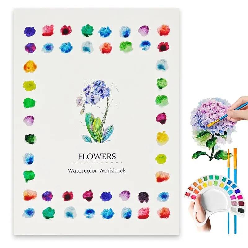 AT82-Watercolor Workbook Coloring Book 26 Colors Watercolor Paint Set Beginner-Friendly Coloring Book
AT82-Watercolor Workbook Coloring Book 26 Colors Watercolor Paint Set Beginner-Friendly Coloring Book