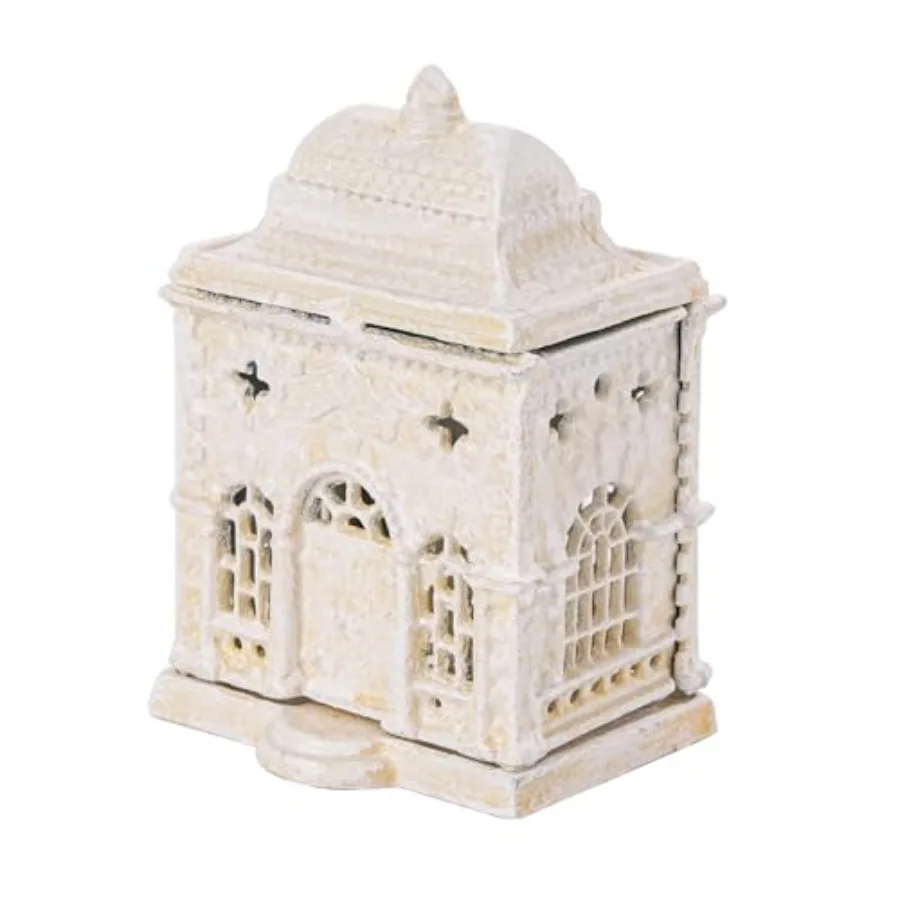 Vintage Cast Iron Tealight Candle Holder - Rustic White Miniature Castle Lantern, Heavy Metal Candle Stand for Home, Garden or
Vintage Cast Iron Tealight Candle Holder - Rustic White Miniature Castle Lantern, Heavy Metal Candle Stand for Home, Garden or