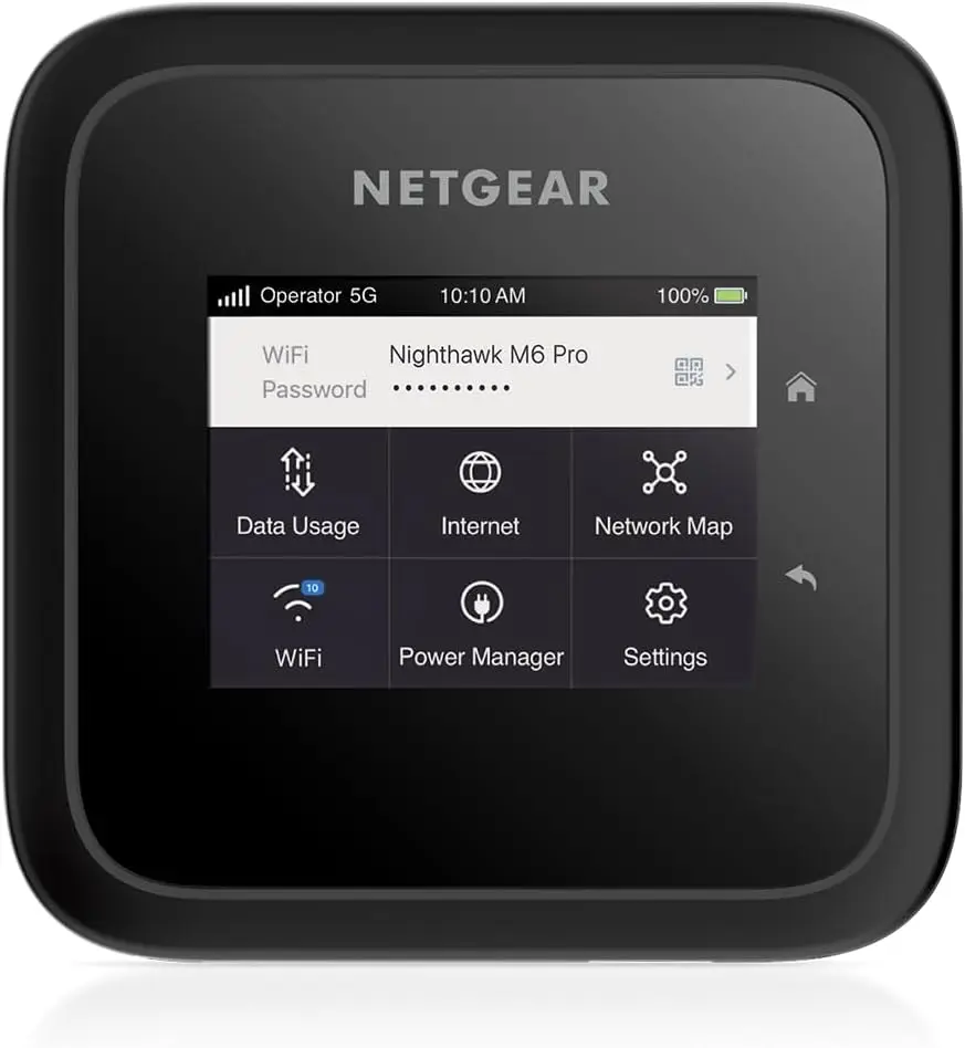 Nighthawk M6 Pro Mobile Hotspot 5G mmWave, 8Gbps, Unlocked,AT&T, T-Mobile,Verizon International Roaming 125 Countries
Nighthawk M6 Pro Mobile Hotspot 5G mmWave, 8Gbps, Unlocked,AT&T, T-Mobile,Verizon International Roaming 125 Countries