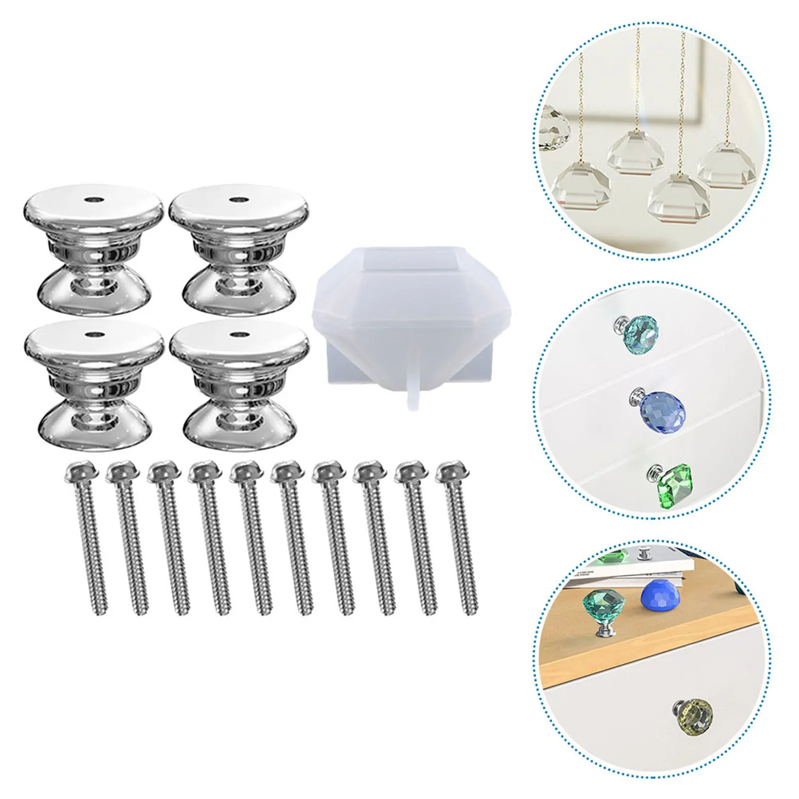 1 set DIY Resin Cabinet Handle Mold 4 Silicone Knob Molds 25mm Drawer Pulls Hardware Accessories Reusable Door Knob Making Tools
1 set DIY Resin Cabinet Handle Mold 4 Silicone Knob Molds 25mm Drawer Pulls Hardware Accessories Reusable Door Knob Making Tools