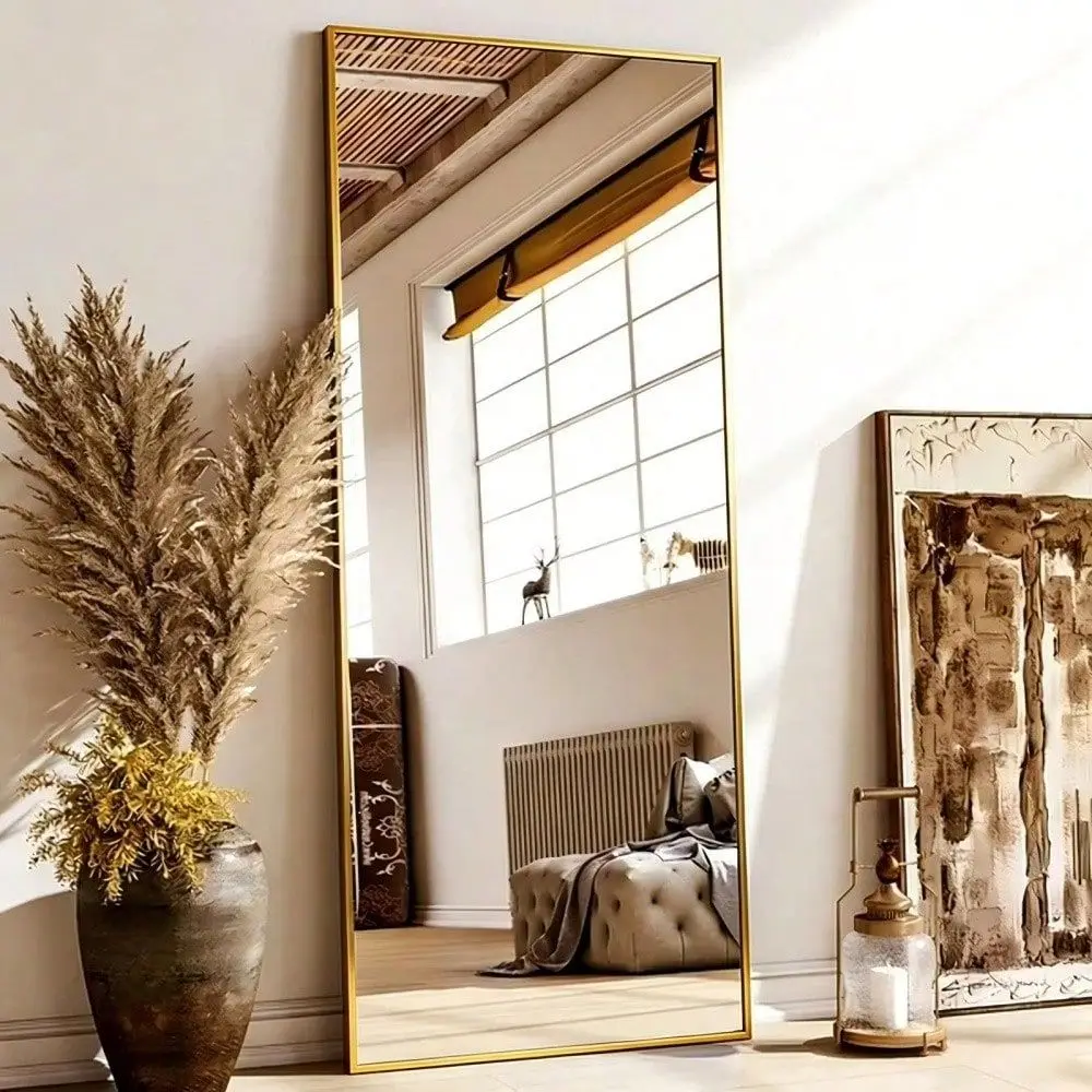 X 21.1 Inch FullLength Floor Mirror, Freestanding Bedroom Mirror With Stand For Dressing, Living Room Entryway, Gold
X 21.1 Inch FullLength Floor Mirror, Freestanding Bedroom Mirror With Stand For Dressing, Living Room Entryway, Gold