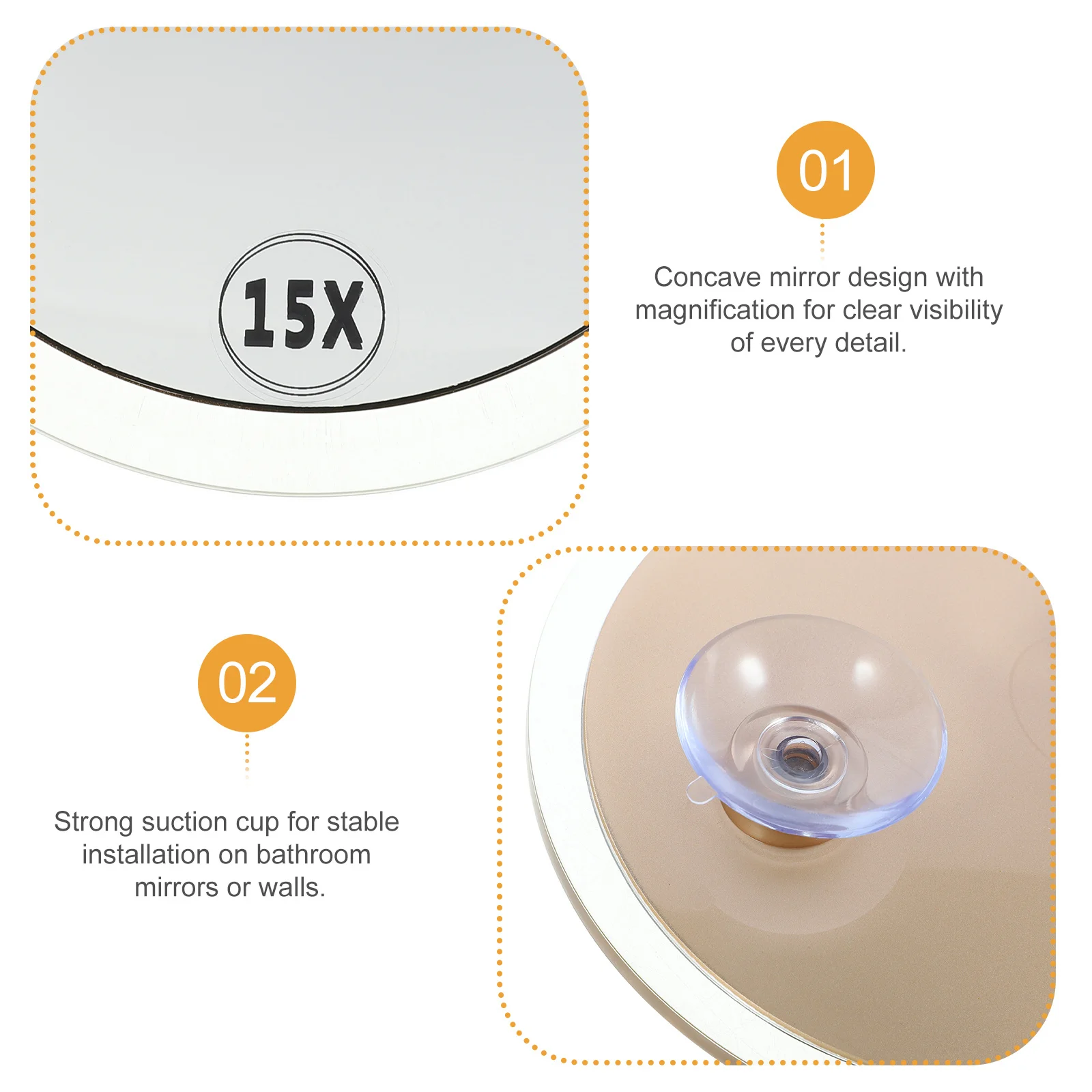 Portable Magnification Mirror Suction Cup Single Side Makeup Mirror High Definition Surface Easy Eyebrow Shaping Face Mask
Portable Magnification Mirror Suction Cup Single Side Makeup Mirror High Definition Surface Easy Eyebrow Shaping Face Mask