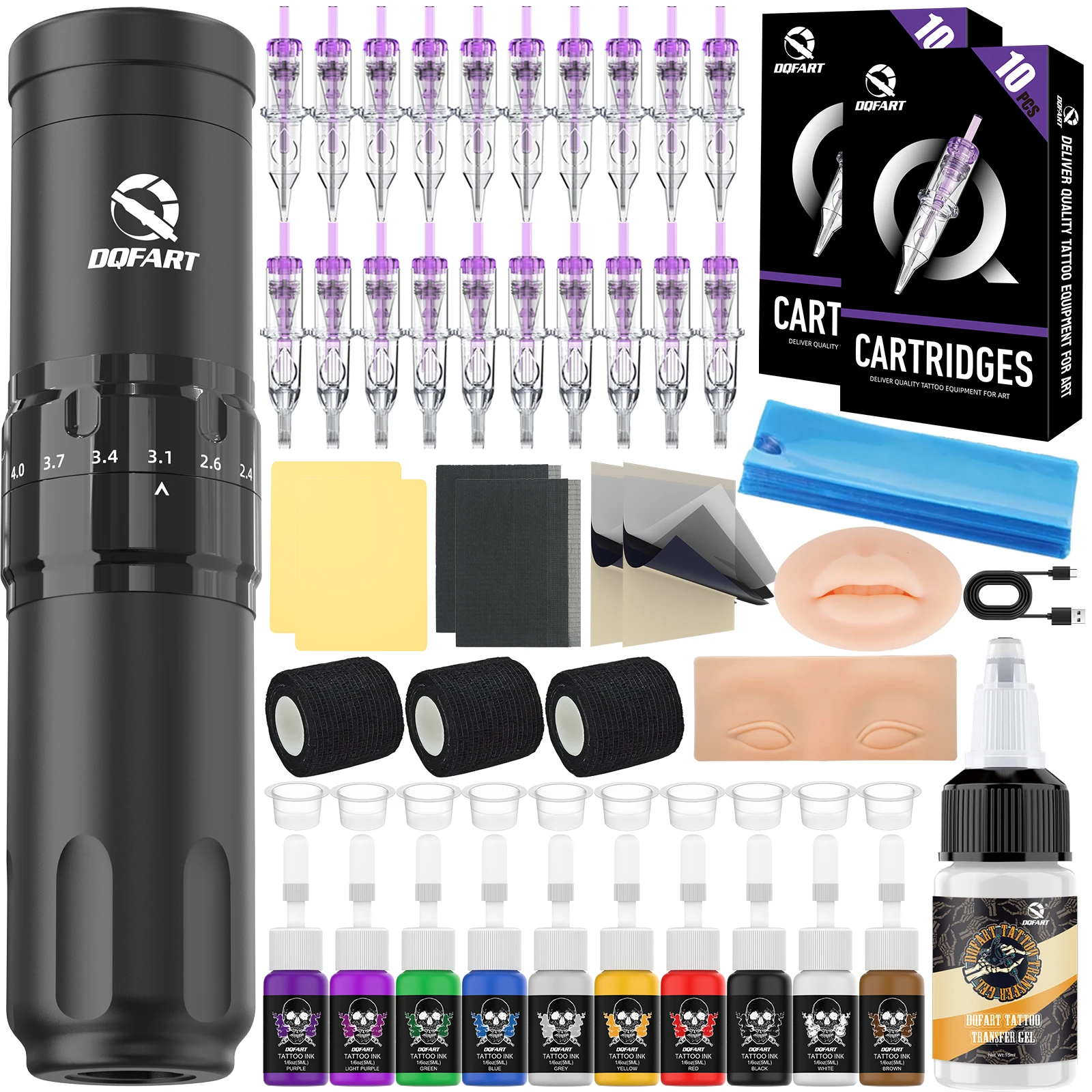 DQFART Набор для татуировки Беспроводная ручка для татуировки Портативная тату-машинка для боди-художника Товары для татуировок Аксессуары для татуировок
DQFART Набор для татуировки Беспроводная ручка для татуировки Портативная тату-машинка для боди-художника Товары для татуировок Аксессуары для татуировок