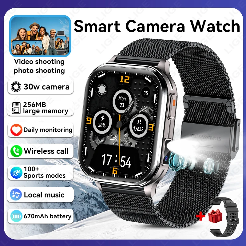 2026 New Men Smart Watch Photos Record Video Health Monitor Waterproof BT Call Recording Sports Fitness Camera Smart Watch Women
2026 New Men Smart Watch Photos Record Video Health Monitor Waterproof BT Call Recording Sports Fitness Camera Smart Watch Women