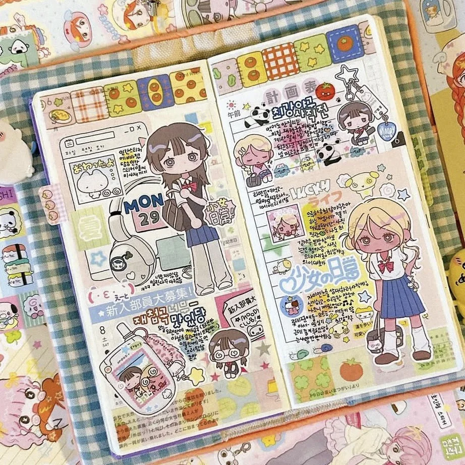 Japanese Girl Diary Stickers Cute Cross Border Hot Sale Ins Korean Gooka Journal DIY Creative for Craft Supply
Japanese Girl Diary Stickers Cute Cross Border Hot Sale Ins Korean Gooka Journal DIY Creative for Craft Supply