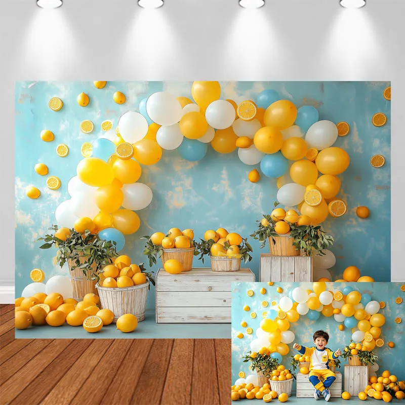 LS Photography Background Yellow Arch Balloons White Crate Lemon Blue Wall Decor Cake Smash Kids Portrait Photo Backdrop Studio
LS Photography Background Yellow Arch Balloons White Crate Lemon Blue Wall Decor Cake Smash Kids Portrait Photo Backdrop Studio