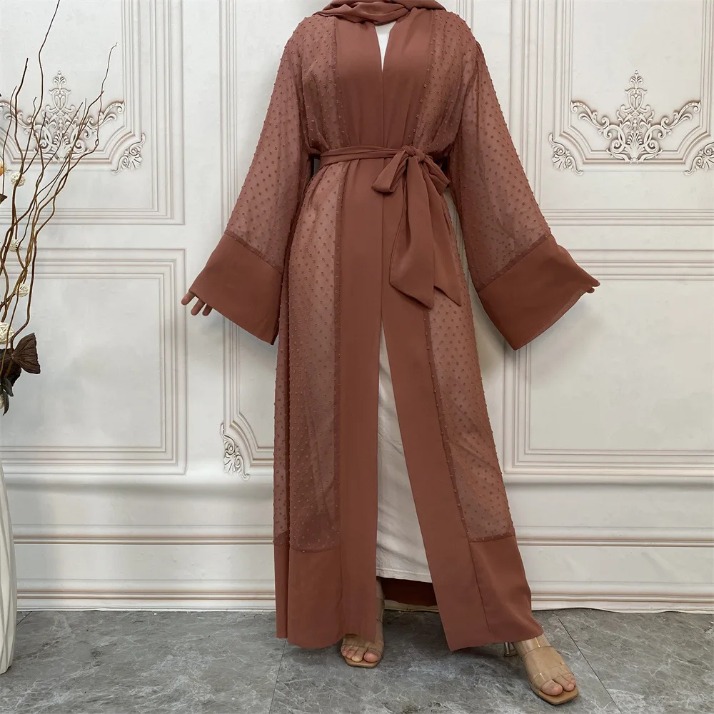 Muslim Polka Dot Loose Tie Long Sleeved Cardigan Robe, Women Can Order and Receive Headscarf 1937 Dubai Luxury Islam Elegant
Muslim Polka Dot Loose Tie Long Sleeved Cardigan Robe, Women Can Order and Receive Headscarf 1937 Dubai Luxury Islam Elegant