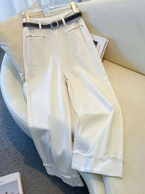 White High Waist Slim Wide Leg Jeans Women's Spring 2026 New Style Elastic Cuffed Straight Leg Pants Cleanfit A-grade Safety
White High Waist Slim Wide Leg Jeans Women's Spring 2026 New Style Elastic Cuffed Straight Leg Pants Cleanfit A-grade Safety
