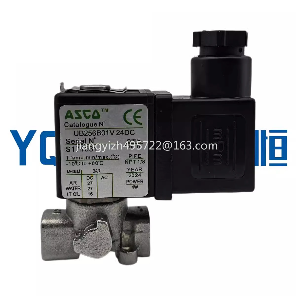 For American ASCD Solenoid Valve NPT1/8 Normally Closed UB8256B01DC24V/relief Valve High Pressure Corrosion Resistance
For American ASCD Solenoid Valve NPT1/8 Normally Closed UB8256B01DC24V/relief Valve High Pressure Corrosion Resistance