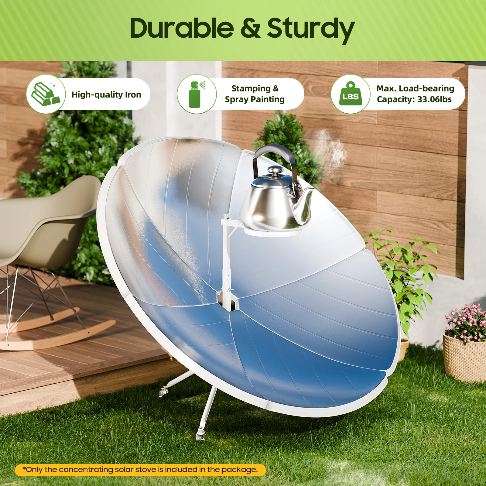 Solar Cooker Stove 1500W NHome Solar Water Boiler Green Energy No Fuel Needed for Outdoor Picnics & Eco-Friendly Cooking
Solar Cooker Stove 1500W NHome Solar Water Boiler Green Energy No Fuel Needed for Outdoor Picnics & Eco-Friendly Cooking