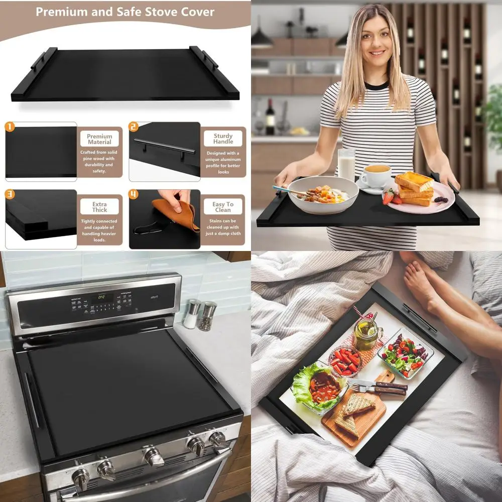 Толстая крышка печи из сосновой древесины с ручками, универсальная защита верхней части электрической плиты и крышка раковины
Толстая крышка печи из сосновой древесины с ручками, универсальная защита верхней части электрической плиты и крышка раковины