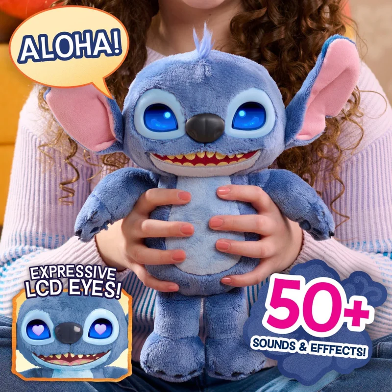 Мягкая плюшевая интерактивная кукла Disney Stitch с диалогом, много настроений, стежка, ЖК-дисплей для глаз, аниме, периферийные устройства, детские забавные игрушки на день рождения
Мягкая плюшевая интерактивная кукла Disney Stitch с диалогом, много настроений, стежка, ЖК-дисплей для глаз, аниме, периферийные устройства, детские забавные игрушки на день рождения