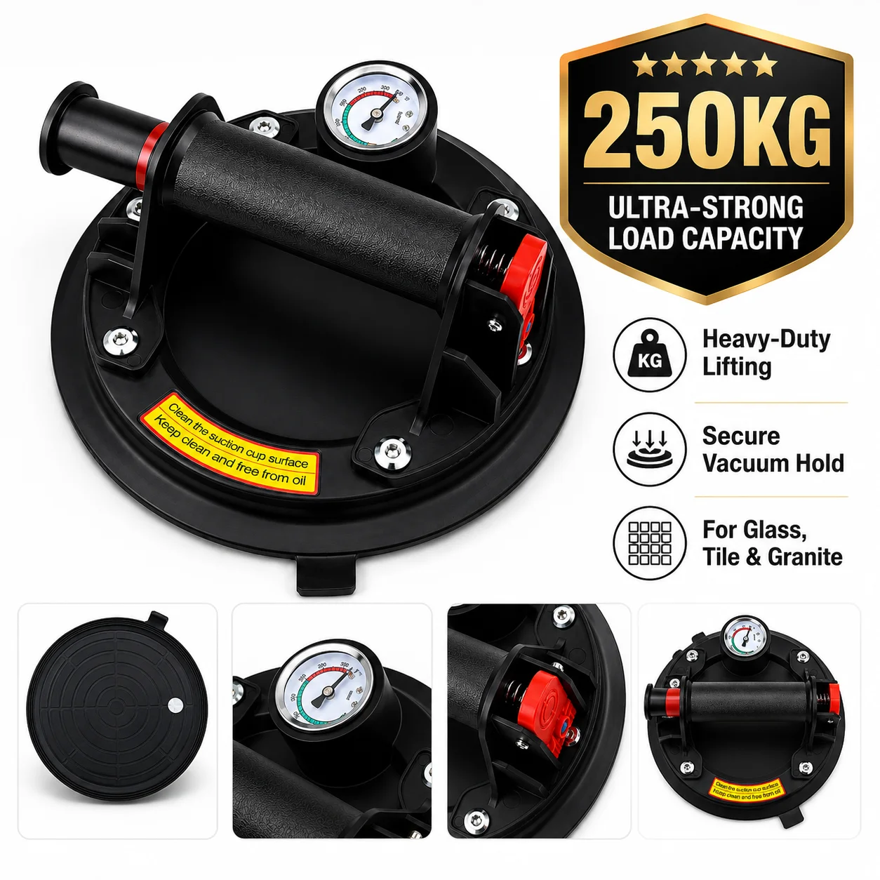 8 Inch 200KG-250KG Air Pump Vacuum Suction Cups Powerful Heavy-Duty Strong Hand Pump Sucker Lifted Magnets Handling Tools
8 Inch 200KG-250KG Air Pump Vacuum Suction Cups Powerful Heavy-Duty Strong Hand Pump Sucker Lifted Magnets Handling Tools