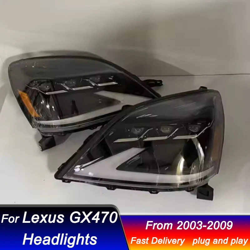 Автомобильные светодиодные фары для LEXUS GX470 GX 2003-2009 Обновление нового стиля, полностью светодиодные фары DRL, динамический сигнал, передний фонарь в сборе
Автомобильные светодиодные фары для LEXUS GX470 GX 2003-2009 Обновление нового стиля, полностью светодиодные фары DRL, динамический сигнал, передний фонарь в сборе