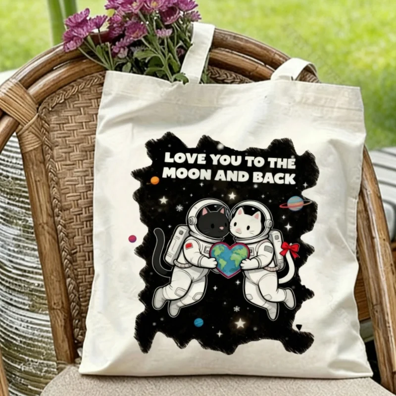 1PC Love You to the Moon and Back Astronaut Cats Canvas Tote Eco-friendly Reusable Shoulder Bag
1PC Love You to the Moon and Back Astronaut Cats Canvas Tote Eco-friendly Reusable Shoulder Bag