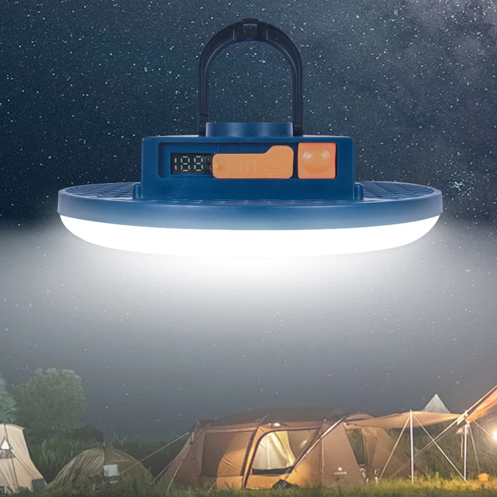 Rechargeable Powerful Light Camping Lantern with Magnet Strong LED Flying saucer Light Portable Flashlight Tent Lamp Work
Rechargeable Powerful Light Camping Lantern with Magnet Strong LED Flying saucer Light Portable Flashlight Tent Lamp Work
