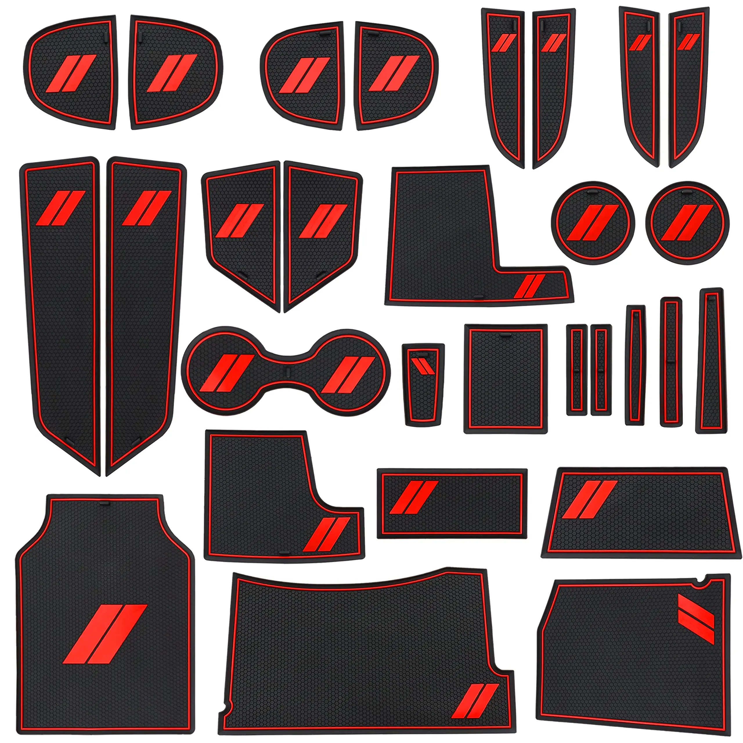 29-Piece Black And Red Interior Trim Kit For 2010–2014 Sedan – Non-Slip Cup Holder, Console, Door Pocket, Floor Mats
29-Piece Black And Red Interior Trim Kit For 2010–2014 Sedan – Non-Slip Cup Holder, Console, Door Pocket, Floor Mats
