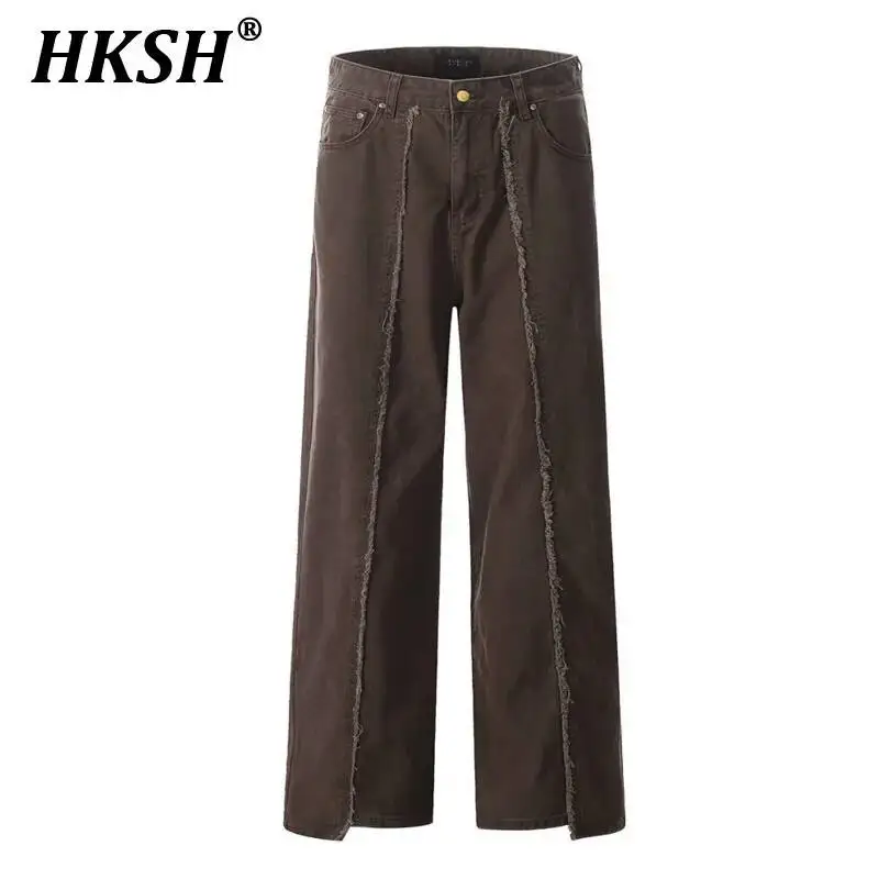 HKSH High Street Design Джинсы Мужские двухслойные лоскутные карманные нишевые повседневные прямые джинсы с бахромой HK4769
HKSH High Street Design Джинсы Мужские двухслойные лоскутные карманные нишевые повседневные прямые джинсы с бахромой HK4769