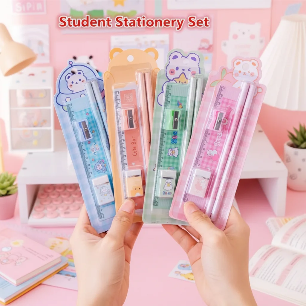 Набор канцелярских принадлежностей для студентов, ластик для карандашей, точилка, линейка, школьные принадлежности из 8 предметов
Набор канцелярских принадлежностей для студентов, ластик для карандашей, точилка, линейка, школьные принадлежности из 8 предметов