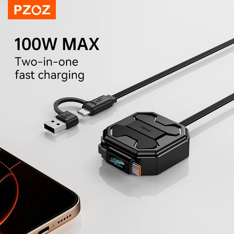 PZOZ 100W C to C Retractable Cable USB to Type C Lightning Digital Display PD Fast Charging Cable Data Wire For iPhone 16 15 14
PZOZ 100W C to C Retractable Cable USB to Type C Lightning Digital Display PD Fast Charging Cable Data Wire For iPhone 16 15 14