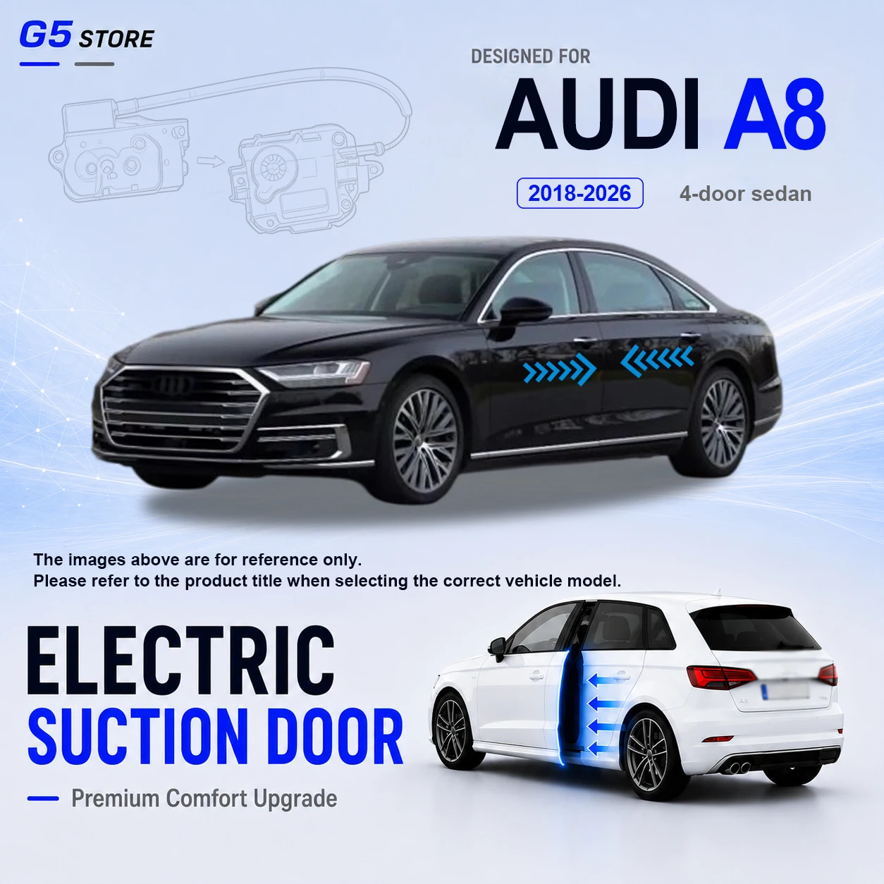 For Audi A8 D5 Typ 4N 2018-2026 Car Electric Suction Door Power-assisted Closing Door Soft-close Function
For Audi A8 D5 Typ 4N 2018-2026 Car Electric Suction Door Power-assisted Closing Door Soft-close Function